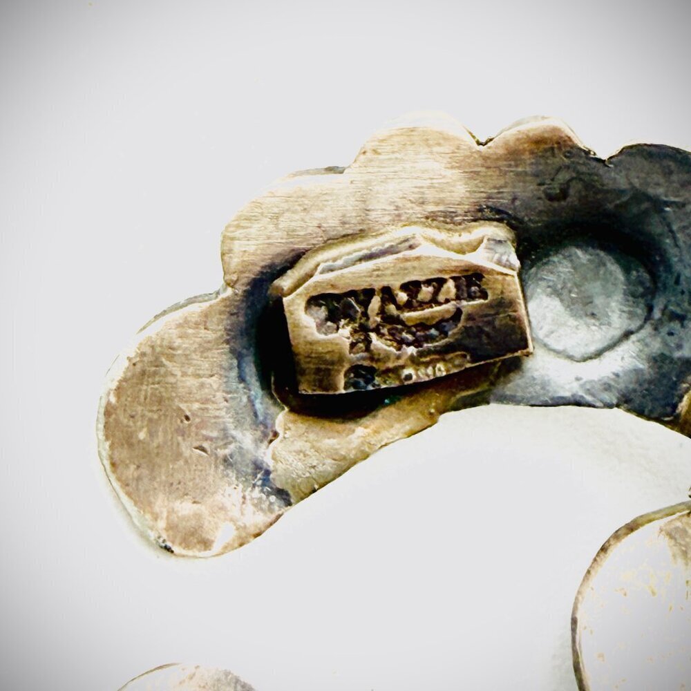 T. YAZZIE NAVAJO STERLING TURQUOISE NAJA RING SIZE 8.5 - Picture 4 of 5